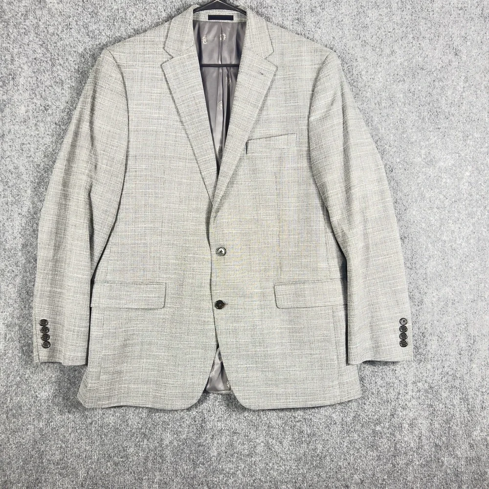 Lauren Ralph Lauren Mens Gray Textured Sport Coat Blazer 2 Button Classic